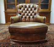 Englischer Chesterfield Clubsessel braun