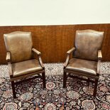 Englischer Chesterfield stuhl Dunkelbraun
