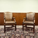 Englischer Chesterfield stuhl Dunkelbraun
