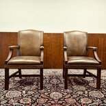 Englischer Chesterfield stuhl Dunkelbraun