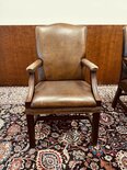 Englischer Chesterfield stuhl Dunkelbraun