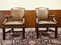 Englischer Chesterfield stuhl Dunkelbraun
