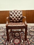 Englischer Chesterfield stuhl Bordeaux