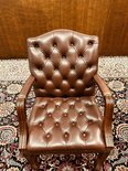 Englischer Chesterfield stuhl Bordeaux