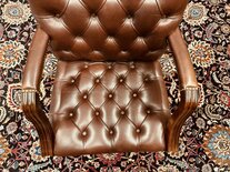 Englischer Chesterfield stuhl Bordeaux