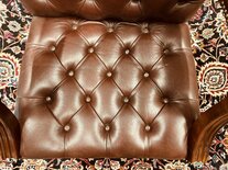 Englischer Chesterfield stuhl Bordeaux