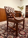 Englischer Chesterfield stuhl Bordeaux