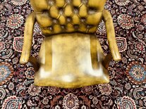 Englischer Chesterfield stuhl Olivgrün