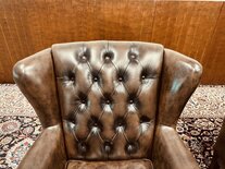 2x Englischer Chesterfield Wingchair sessel Dunkelbraun
