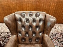 2x Englischer Chesterfield Wingchair sessel Dunkelbraun