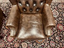 2x Englischer Chesterfield Wingchair sessel Dunkelbraun