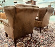 2x Englischer Chesterfield Wingchair sessel Dunkelbraun