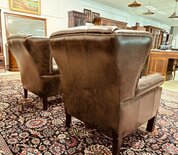 2x Englischer Chesterfield Wingchair sessel Dunkelbraun