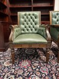 Englischer Chesterfield Library chair stuhl Grün