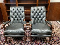 Englischer Chesterfield Library chair stuhl schwarz