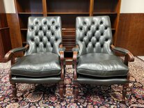 Englischer Chesterfield Library chair stuhl schwarz