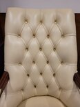 Englischer Springvale Chesterfield Bürostuhl Sessel mit Fußhocker