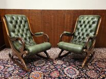 Chesterfield Schaukelstuhl Grün