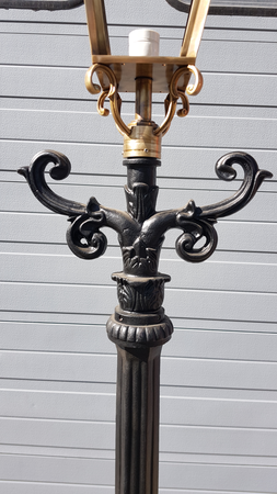 Gusseisen laterne M1 mit kupfer runde lampenschirm