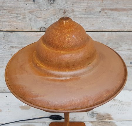 Industrial cortenstahl stehlampe für holzpoller