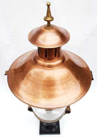 Runde kupfer laterne kopf 60 cm