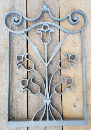 Gusseisen Fenstergitter Türgitter mit blümen