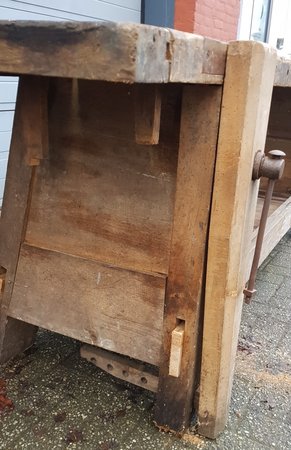 Große antike Schreiner werkbank