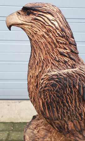 Große Holzschnitzerei Amerikanischer Seeadler