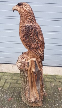 Große Holzschnitzerei Amerikanischer Seeadler