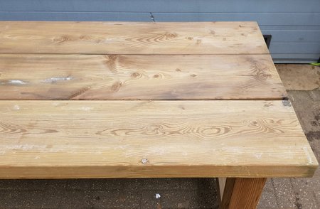 Große holz tisch