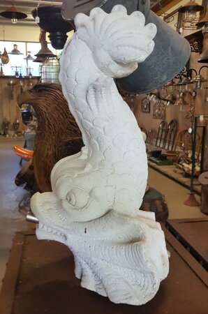 Wasserspeier Fisch aus Beton