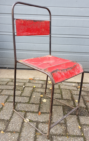 Vintage metall stuhl