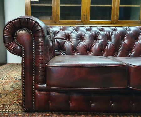 Rotes Chesterfield 2-Sitzer Sofa