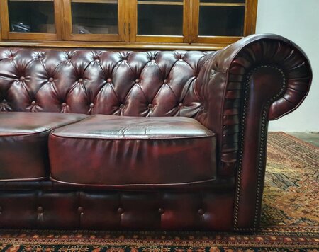 Rotes Chesterfield 2-Sitzer Sofa