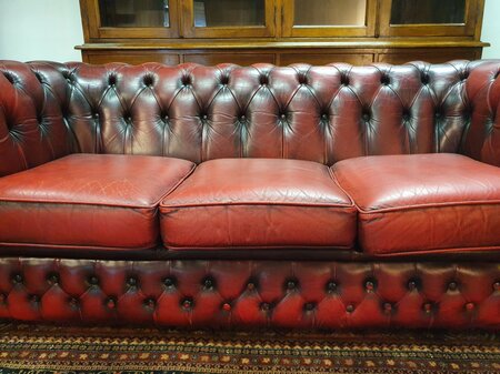 Oxblood Chesterfield 3-Sitzer Sofa