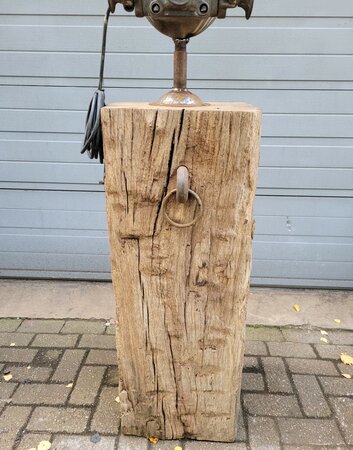 Industrial gusseisen holz säule stehlampe