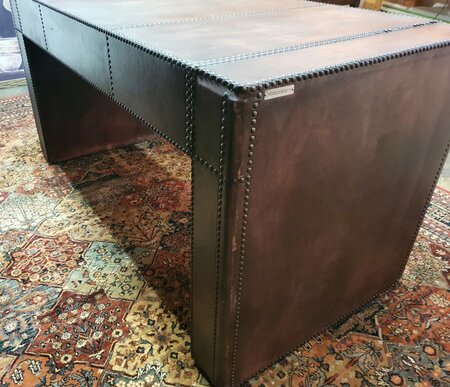 Einzigartiger Chesterfield schreibtisch komplett aus leder