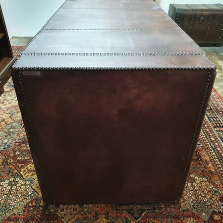 Einzigartiger Chesterfield schreibtisch komplett aus leder