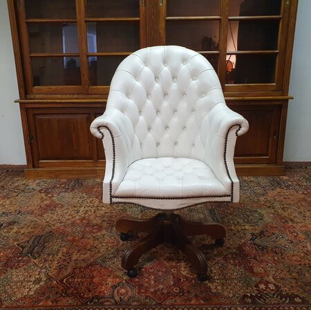 Antike Chesterfield Director chair bürostuhl weiß