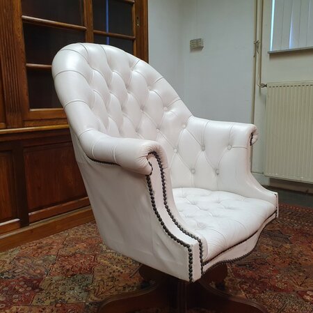 Antike Chesterfield Director chair bürostuhl weiß