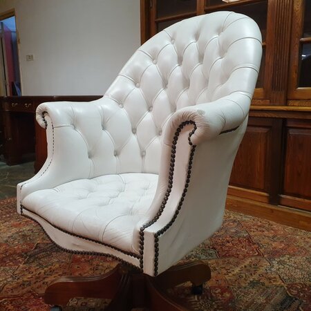 Antike Chesterfield Director chair bürostuhl weiß