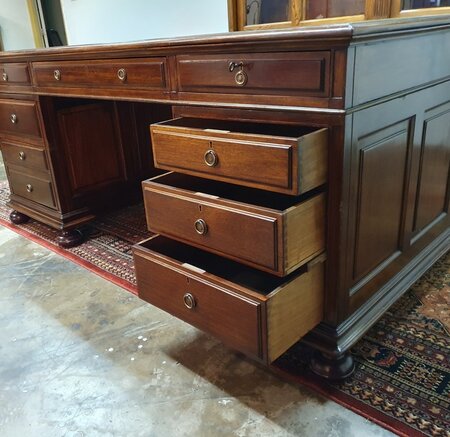 Antik Chesterfield mahagoni schreibtisch