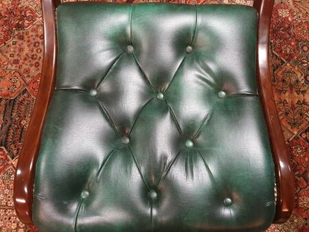 Antike Chesterfield bürostuhl Dunkelgrün