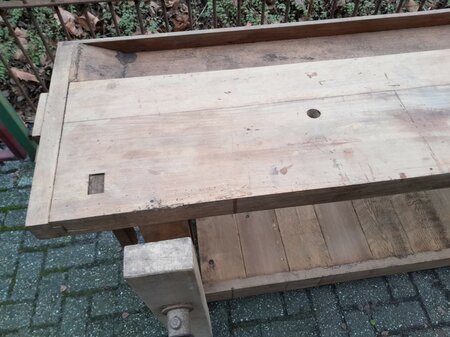 Antike Werkbank aus Holz