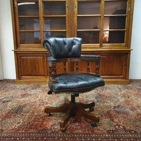 Antike Chesterfield Captain chair bürostuhl schwarz