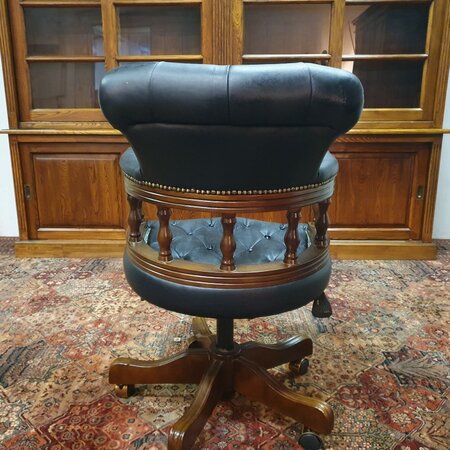 Antike Chesterfield Captain chair bürostuhl schwarz