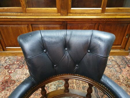 Antike Chesterfield Captain chair bürostuhl schwarz