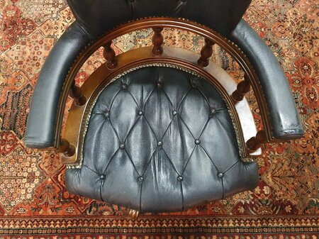 Antike Chesterfield Captain chair bürostuhl schwarz