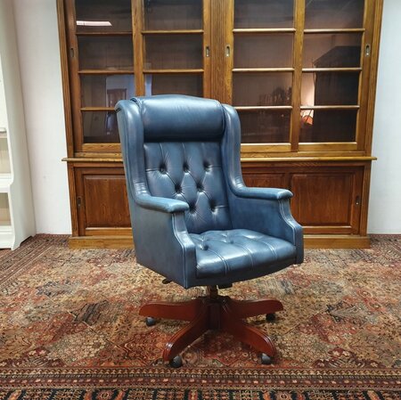 Klassischer President chair bürostuhl blau