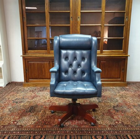 Klassischer President chair bürostuhl blau